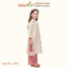 Set Áo Dài Gấm Mềm Cách Tân Kèm Phụ Kiện Bé Gái Cao Cấp - 533 6106