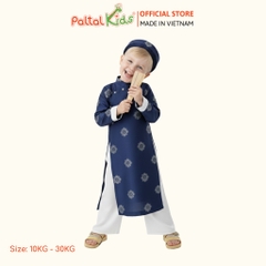 Set Áo Dài Gấm Cách Tân Kèm Khăn Đóng Bé Trai Cao Cấp - 533 6119