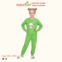 BST Mùa Đông - Đồ Bộ Tay Dài Cotton Mỹ Bé Gái Cao Cấp - 023 6018