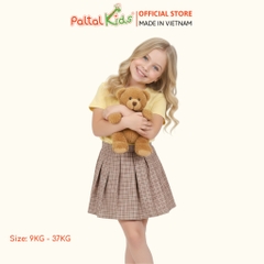 Chân Váy Xếp Ly Cotton Caro Bé Gái Cao Cấp - 112 9202