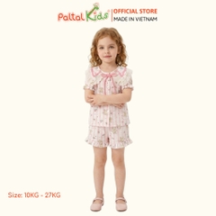 Đồ Bộ Đùi Đũi Mềm Họa Tiết Thỏ Con Phối Quần Bèo Bé Gái - 9211