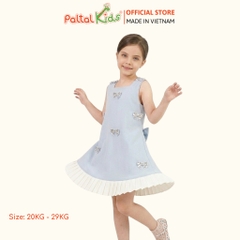 Đầm Dáng A Đuôi Cá Đính Nơ Lụa Lạnh Bé Gái Cao Cấp - 26C 8037