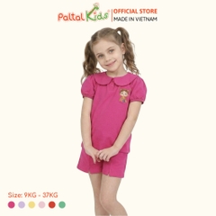 Đồ Bộ Đùi Tay Phồng Cotton Mỹ Hình In Cô Gái Xinh Xắn Bé Gái Cao Cấp - 025 2136