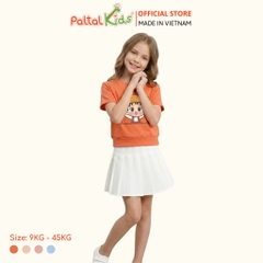 Áo Thun Croptop Cổ Tròn Hình In Bé Gái Cotton Borib Bé Gái Cao Cấp - 220 1407