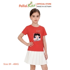 Áo Thun Cotton Mỹ Hình In Công Chúa Bạch Tuyết Bé Gái Cao Cấp - 020 1417