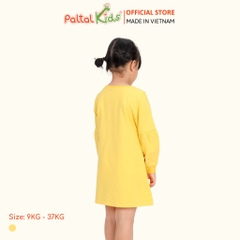 Đầm Dáng A Tay Dài Cotton Mỹ Bé Gái Cao Cấp - 020C 8012