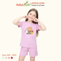 Đồ Bộ Đùi Cơ Bản Cotton Mỹ Bé Gái Cao Cấp - 025 5160 - Size 10