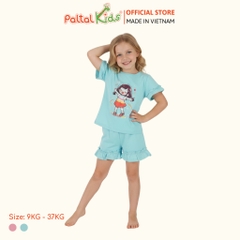 BST Mùa Xuân - Bộ Đùi Tay Ngắn Cotton Mỹ Bé Gái Cao Cấp - 025 2172