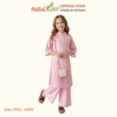 Set Áo Dài Voan Thêu Hoa Cách Tân Bé Gái Cao Cấp - 533 6125