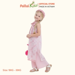 Set Áo Dài Lụa Cổ Yếm Cách Tân Bé Gái Cao Cấp - 533 6130