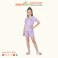 Đồ Bộ Đùi Tay Phồng Cotton Mỹ Hình In Cô Gái Xinh Xắn Bé Gái Cao Cấp - 025 2136