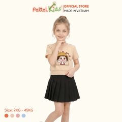 Áo Thun Croptop Cổ Tròn Hình In Bé Gái Cotton Borib Bé Gái Cao Cấp - 220 1407