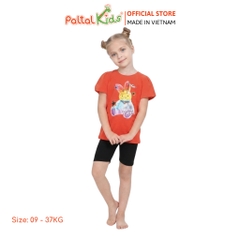 Đồ Bộ Lửng Cotton Mỹ Hình In Thỏ Cầu Vòng Bé Gái Cao Cấp - 024 7033
