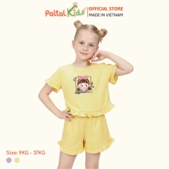 BST Mùa Xuân - Bộ Đùi Tay Ngắn Cotton Mỹ Bé Gái Cao Cấp - 025 2033