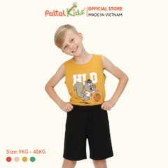 Đồ Bộ Đùi Sát Nách Hình In Nhiệt Cotton Borib Bé Trai Cao Cấp - 225 2126