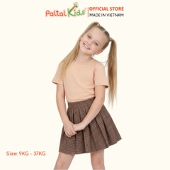 Chân Váy Xếp Ly Cotton Caro Bé Gái Cao Cấp - 112 9202