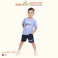 Đồ Bộ Đùi Cotton Mỹ Hình In Cá Voi Xanh Bé Trai Cao Cấp - 025 2112