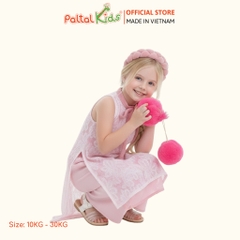 Set Áo Dài Lụa Cổ Yếm Cách Tân Bé Gái Cao Cấp - 533 6130