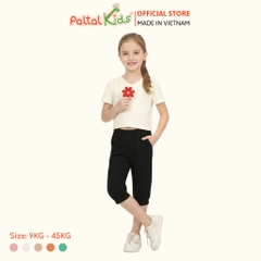 Áo Thun Croptop Cổ Tim Trơn Cotton Borib Bé Gái Cao Cấp - 220 1422