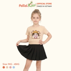 Áo Thun Croptop Cổ Tròn Hình In Bé Gái Cotton Borib Bé Gái Cao Cấp - 220 1407