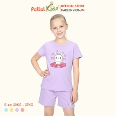 Đồ Bộ Đùi Cơ Bản Cotton Mỹ Bé Gái Cao Cấp - 025 5164 - Size 14