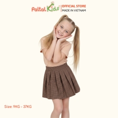 Chân Váy Xếp Ly Cotton Caro Bé Gái Cao Cấp - 112 9202