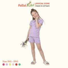 Đồ Bộ Đùi Tay Phồng Cotton Mỹ Hình In Cô Gái Xinh Xắn Bé Gái Cao Cấp - 025 2136