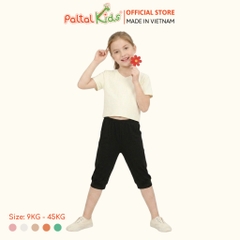 Áo Thun Croptop Cổ Tim Trơn Cotton Borib Bé Gái Cao Cấp - 220 1422