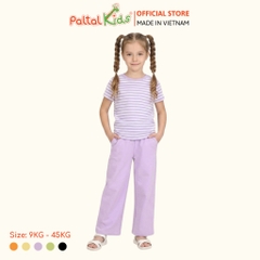 Đồ Bộ Dài Áo Dây Rút Cotton Viscose Bé Gái Cao Cấp - 023 6073