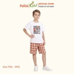 Quần Đùi Cotton Caro Có Dây Rút Bé Trai Cao Cấp - 118 8056
