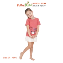 Áo Thun Cotton Melan Hình In Gấu Bé Gái Cao Cấp - 190 1410