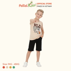 Đồ Bộ Đùi Sát Nách Hình In Nhiệt Cotton Borib Bé Trai Cao Cấp - 225 2126