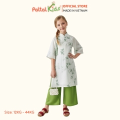 Set Áo Dài Voan Thêu Hoa Cách Tân Bé Gái Cao Cấp - 533 6125