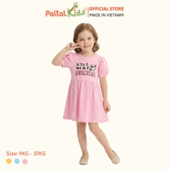 Đầm Babydoll Tay Phồng Cotton Mỹ Hình In Gấu Panda Bé Gái Cao Cấp - 02C 8034