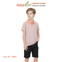 Áo Thun Polo Cotton Sọc Gân Bé Trai Cao Cấp - 020 1420