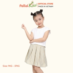 Chân Váy Xếp Ly Cotton Caro Bé Gái Cao Cấp - 112 9202
