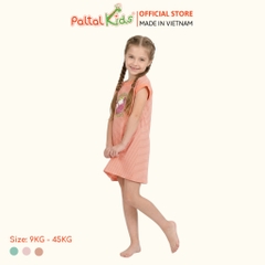 Đầm Dáng A Cánh Dơi Cotton Mỹ Hình In Mùa Hè Bé Gái Cao Cấp - 02C 8025
