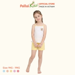 Đồ Bộ Đùi 2 Dây Lai Vạt Bèo Cotton Modal Bé Gái Cao Cấp - 205 7025