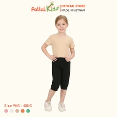 Áo Thun Croptop Cổ Tim Trơn Cotton Borib Bé Gái Cao Cấp - 220 1422