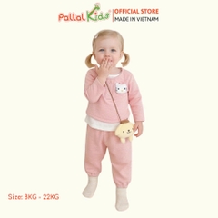 BST Mùa Đông - Đồ Bộ Tay Dài Nỉ Lông Thỏ Bé Gái Cao Cấp - 223 6049