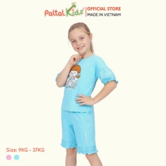 BST Mùa Thu - Bộ Đùi Tay Lỡ Cotton Mỹ Bé Gái Cao Cấp - 025 5197