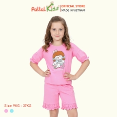 BST Mùa Thu - Bộ Đùi Tay Lỡ Cotton Mỹ Bé Gái Cao Cấp - 025 5197