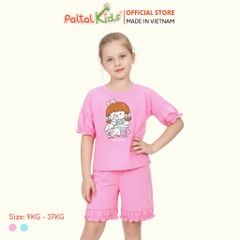 BST Mùa Thu - Bộ Đùi Tay Lỡ Cotton Mỹ Bé Gái Cao Cấp - 025 5197