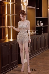 Đầm TK Ngắn Hai Dây Ôm Body Đính Cườm