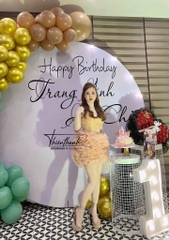 Đầm TK Yếm Ngắn Kết Tay Nhún Phồng