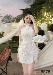 Đầm TK Ngắn Yếm Lông Vũ