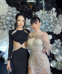 Đầm TK Dây Ngắn Đính Kết Ngọc Trai Tua Rua