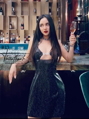 Đầm TK Ngắn Xẻ Ngực Ôm Body LASSY