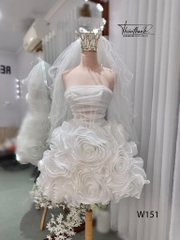 Đầm TK Ngắn Cúp Hoa