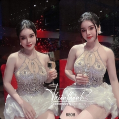 Đầm TK Ngắn Yếm Đính Đá